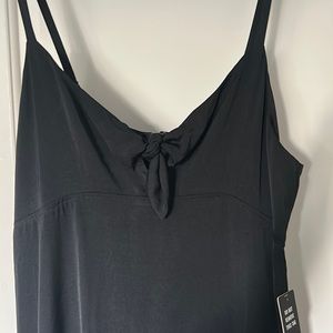Express *never worn* black silk midi dress